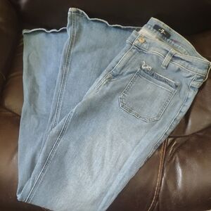 7 For All Mankind Light Blue Flare Jeans